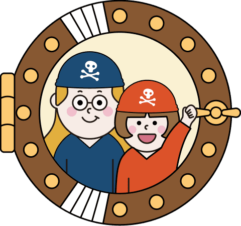 子どもと大人のイラスト